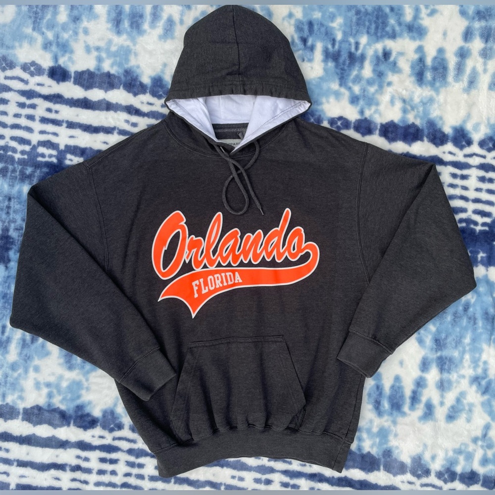 Very Soft & Warm Vintage 90s Eagle Apparel Orlando Florida Pullover Hoodie
